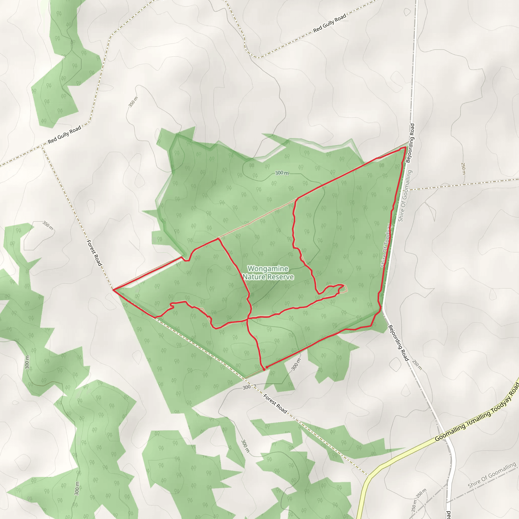 Wongamine Reserve Trail mobile static map