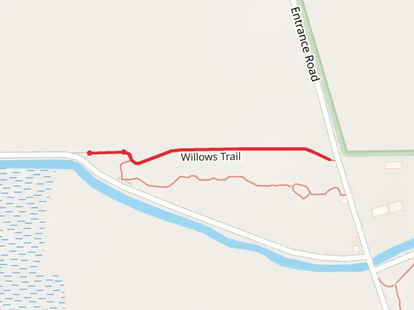 An image depicting the trail Willows Trail and its surrounding area.
