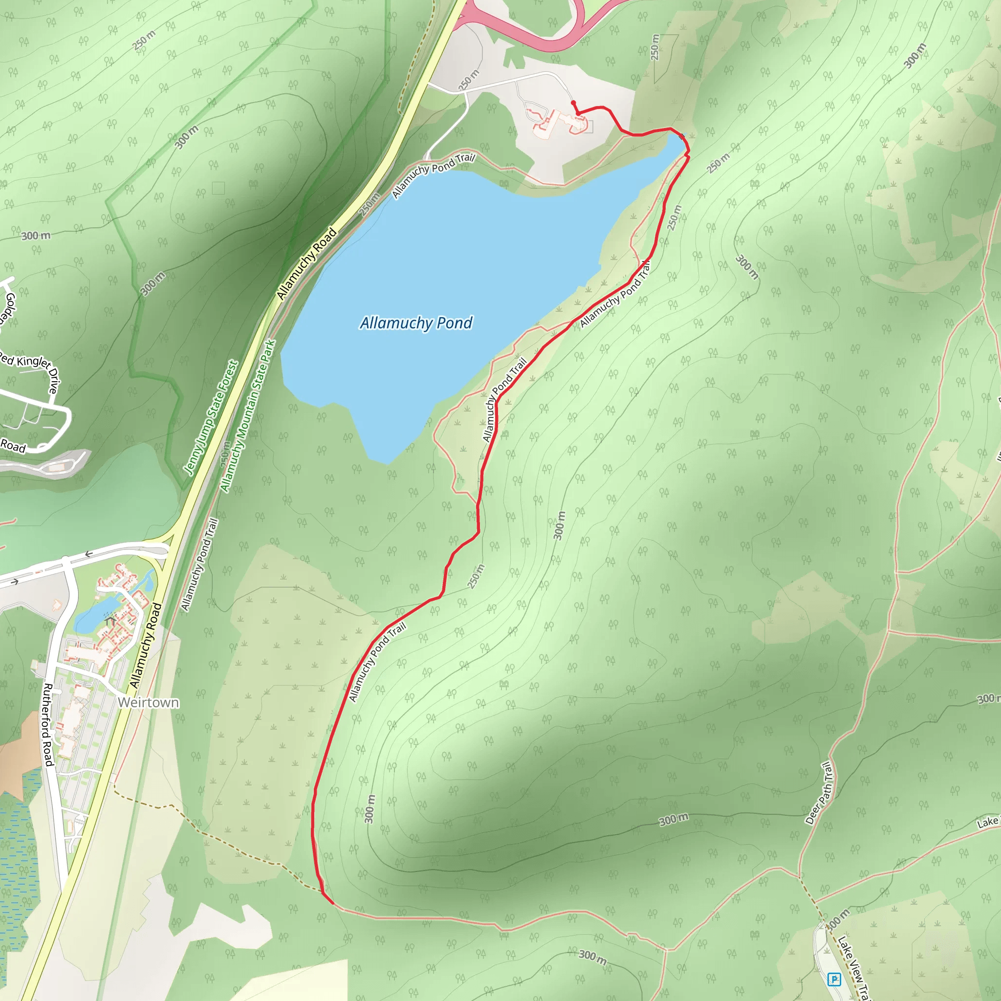 Allamuchy Pond Trail mobile static map