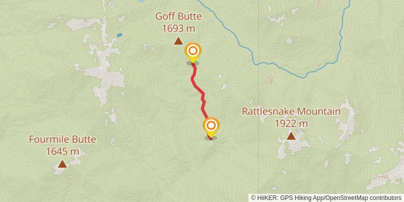 Fort Goff Creek Trail stage 2 Map