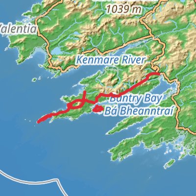 Beara Way 9-Day Moderate Tour (Hillwalk Tours) mobile static map