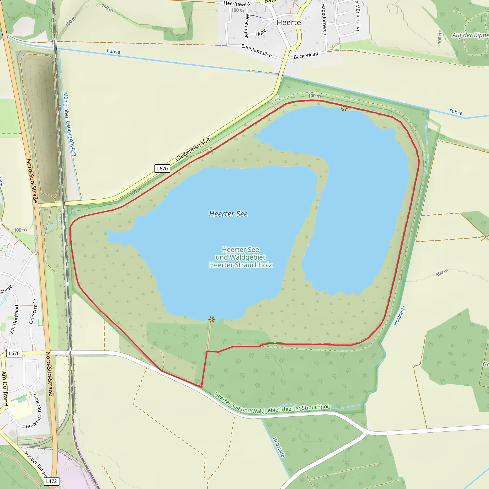 Heerter See Loop - Gebhardshagen mobile static map