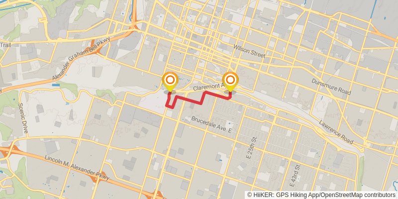 The Bruce Trail alt 1 Map