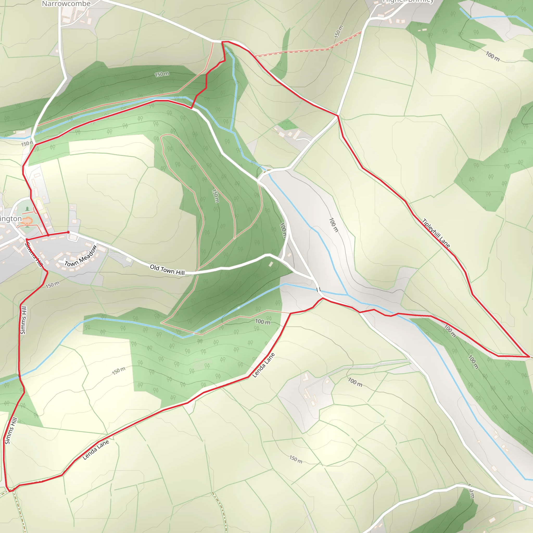 Dartmoor Ilsington Walk mobile static map