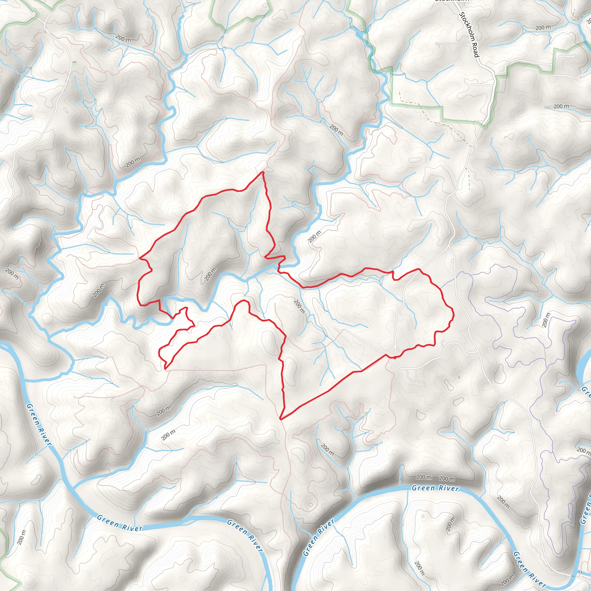 Buffalo Creek and Collie Ridge Loop Trail mobile static map