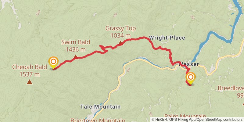 Appalachian Trail - North Carolina stage 7 Map