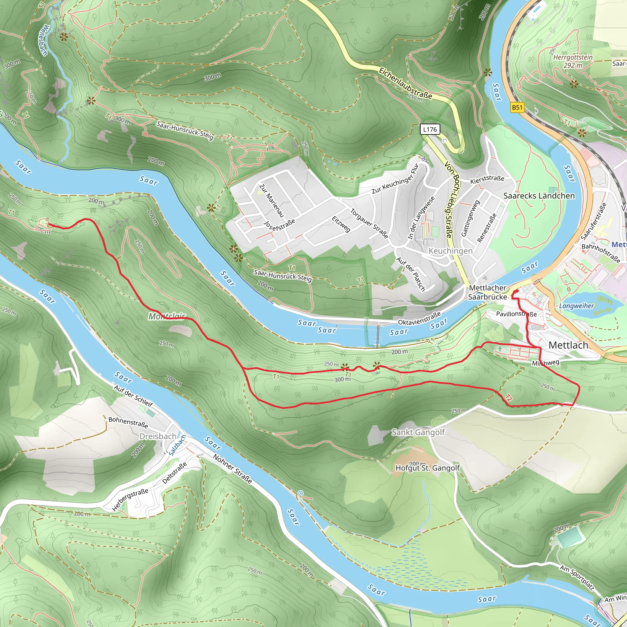 Burg Montclair Scenic Walk mobile static map