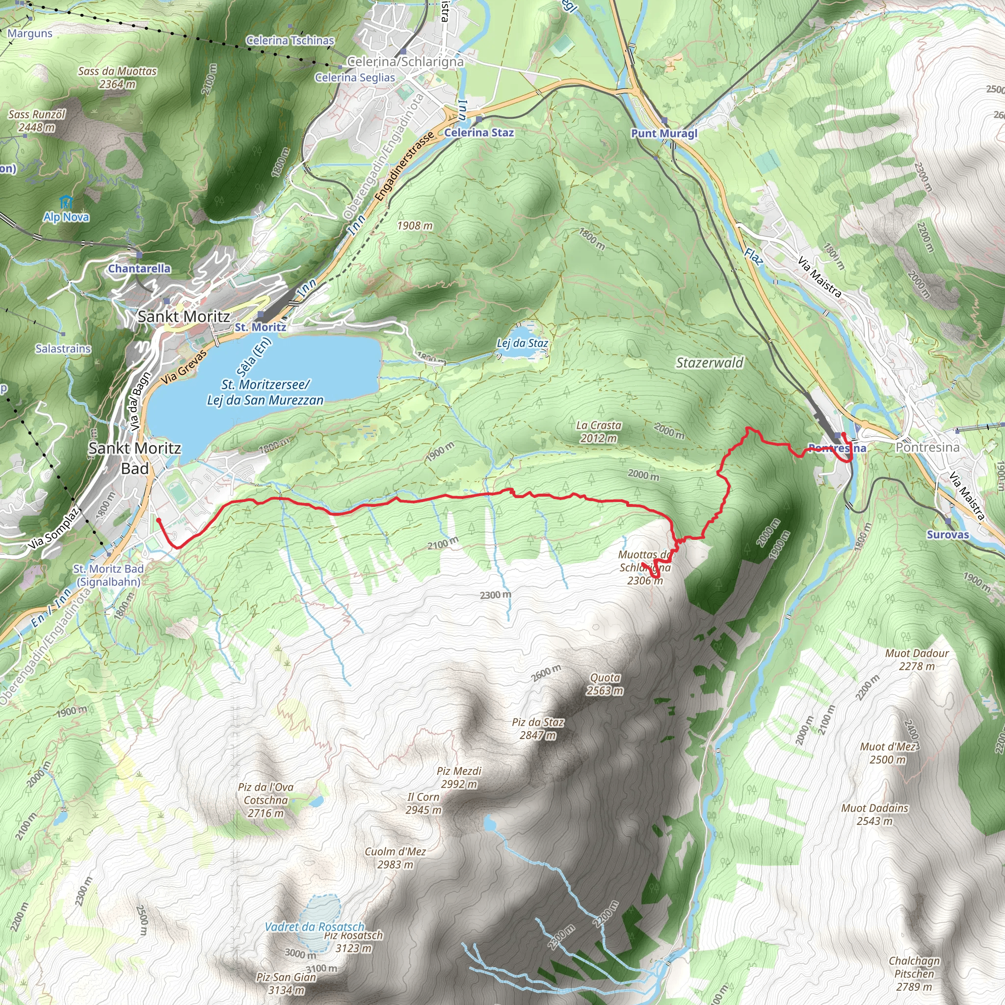 Senda Muottas da Schlarigna mobile static map