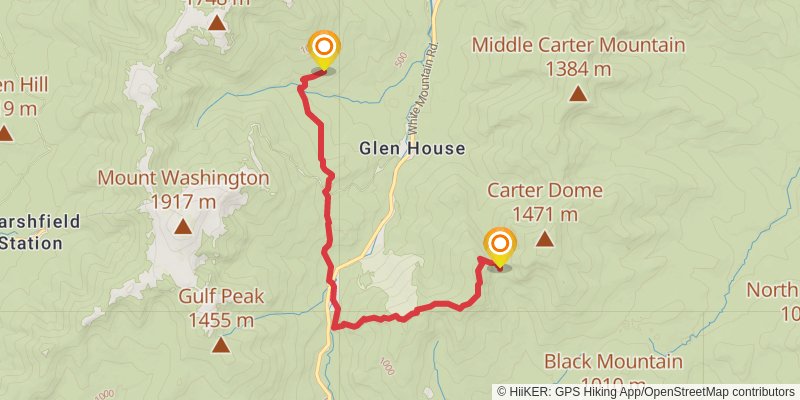 Appalachian Trail - New Hampshire stage 11 Map