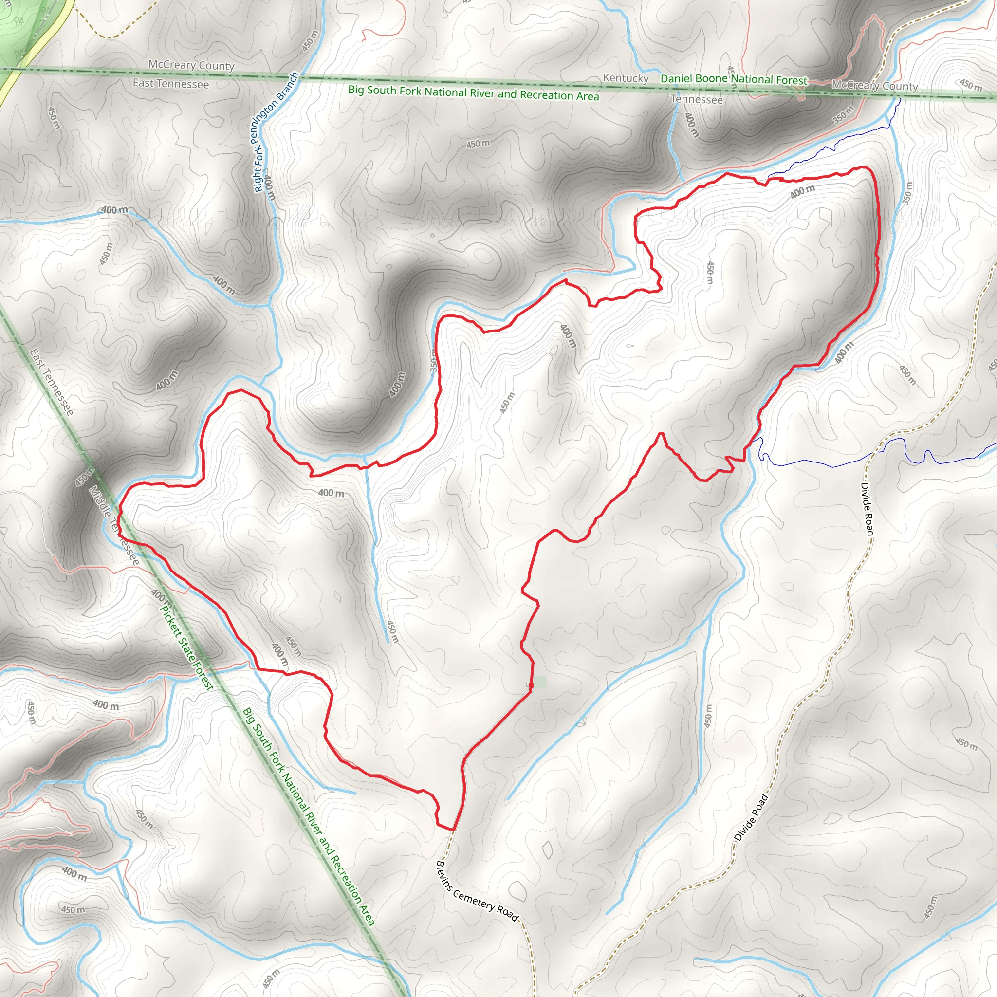 John Muir Trail and Rock Creek Loop Trail mobile static map