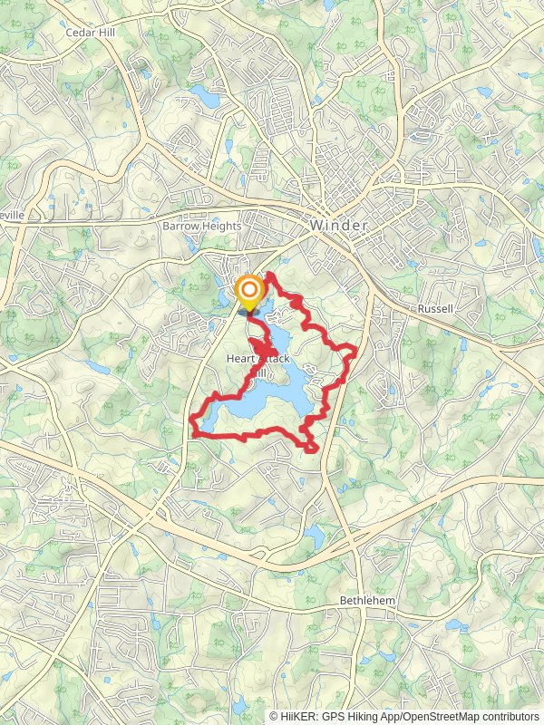 Fort Yargo Lake and Heart Attack Hill Loop