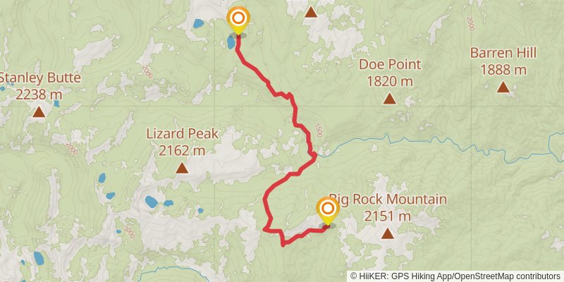 Idaho Centennial Trail stage 46 Map