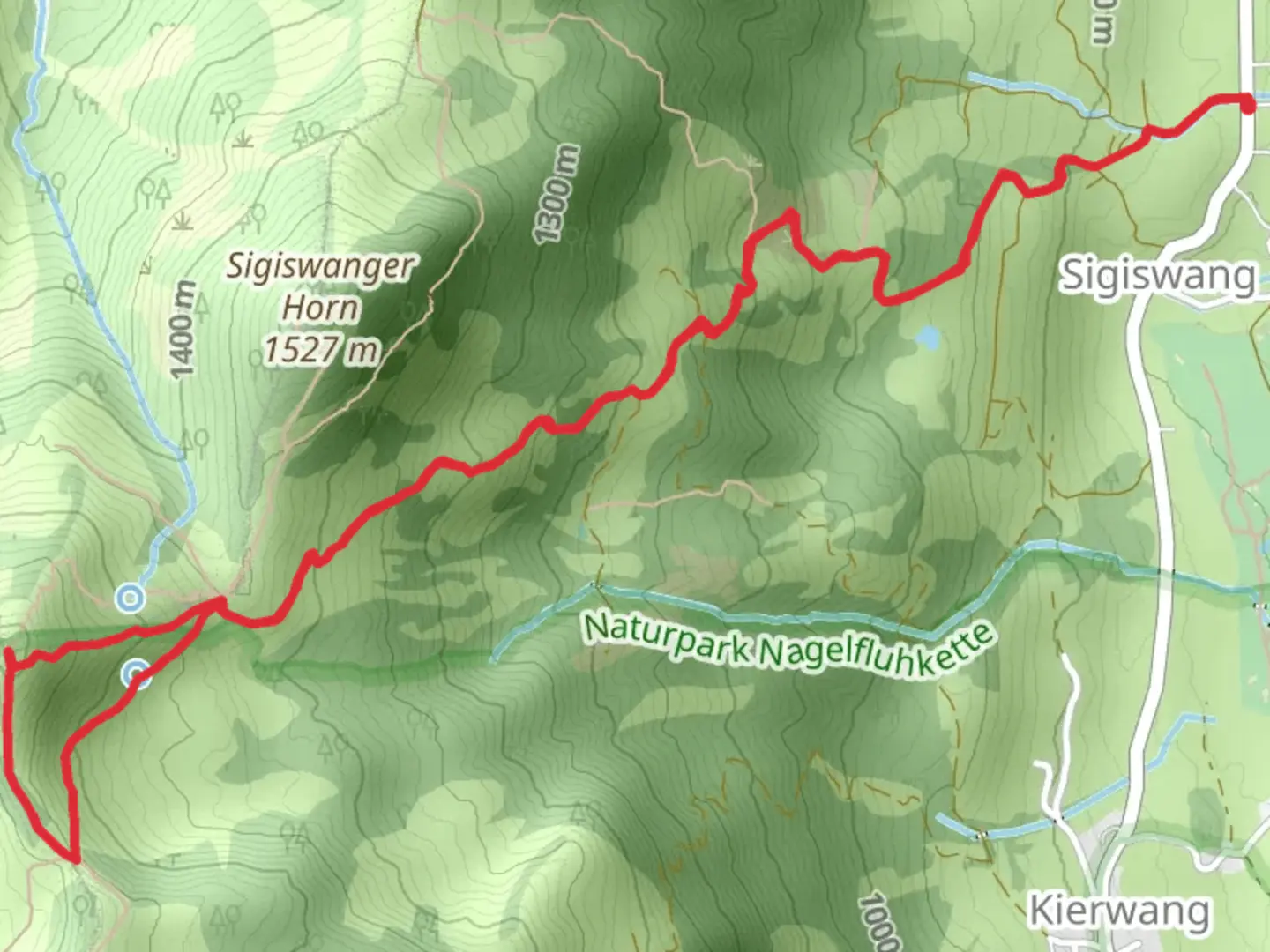An image depicting the trail Rangiswanger Horn Out and Back and its surrounding area.