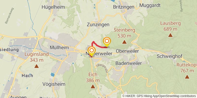 Zähringer-Wanderweg alt 1 Map