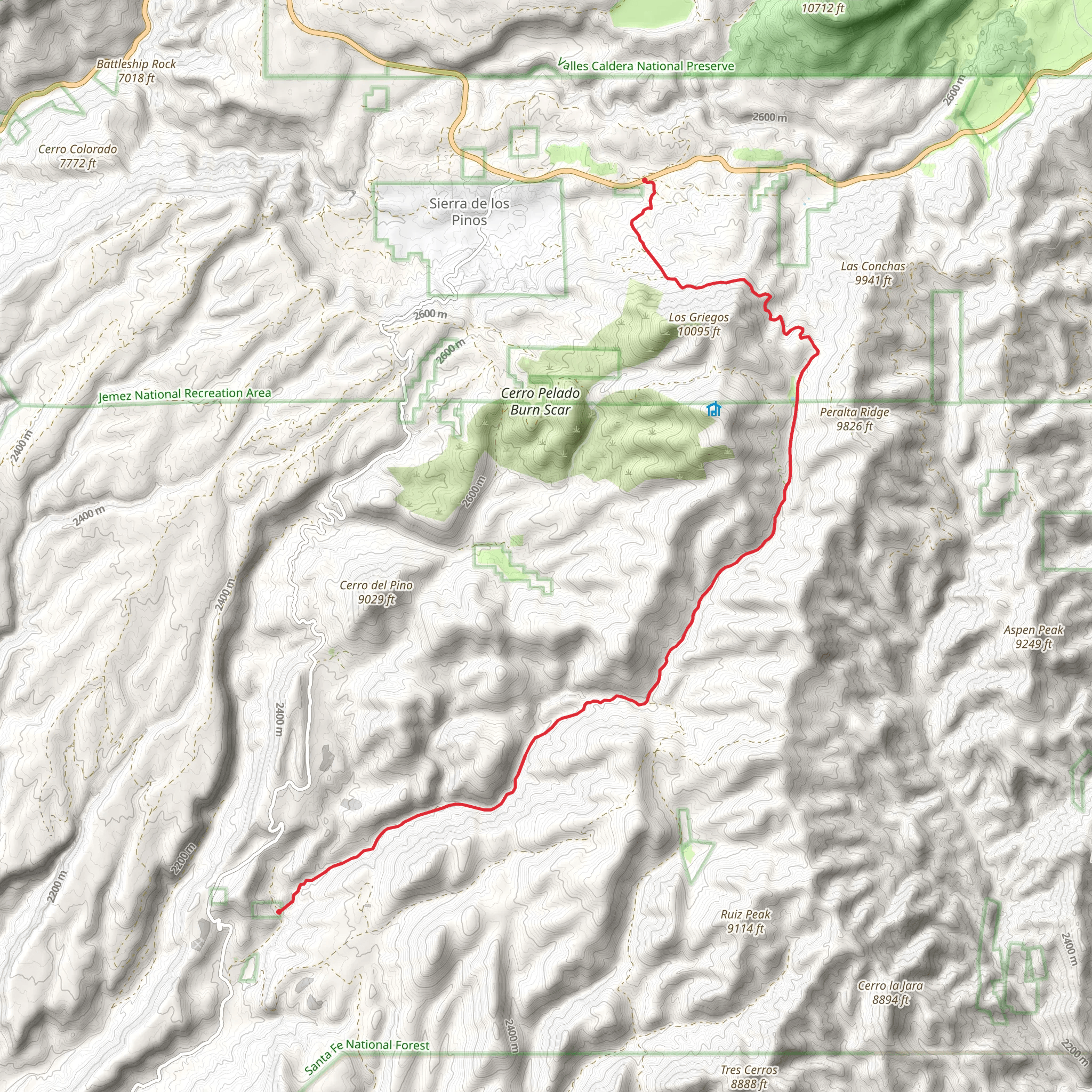 Paliza Canyon Road mobile static map