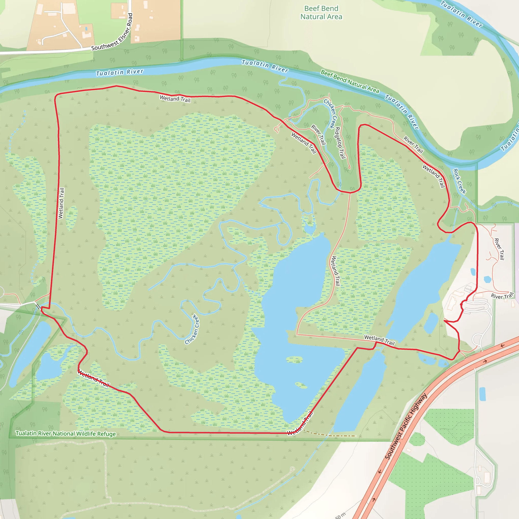 Tualatin River National Wildlife Refuge Loop mobile static map