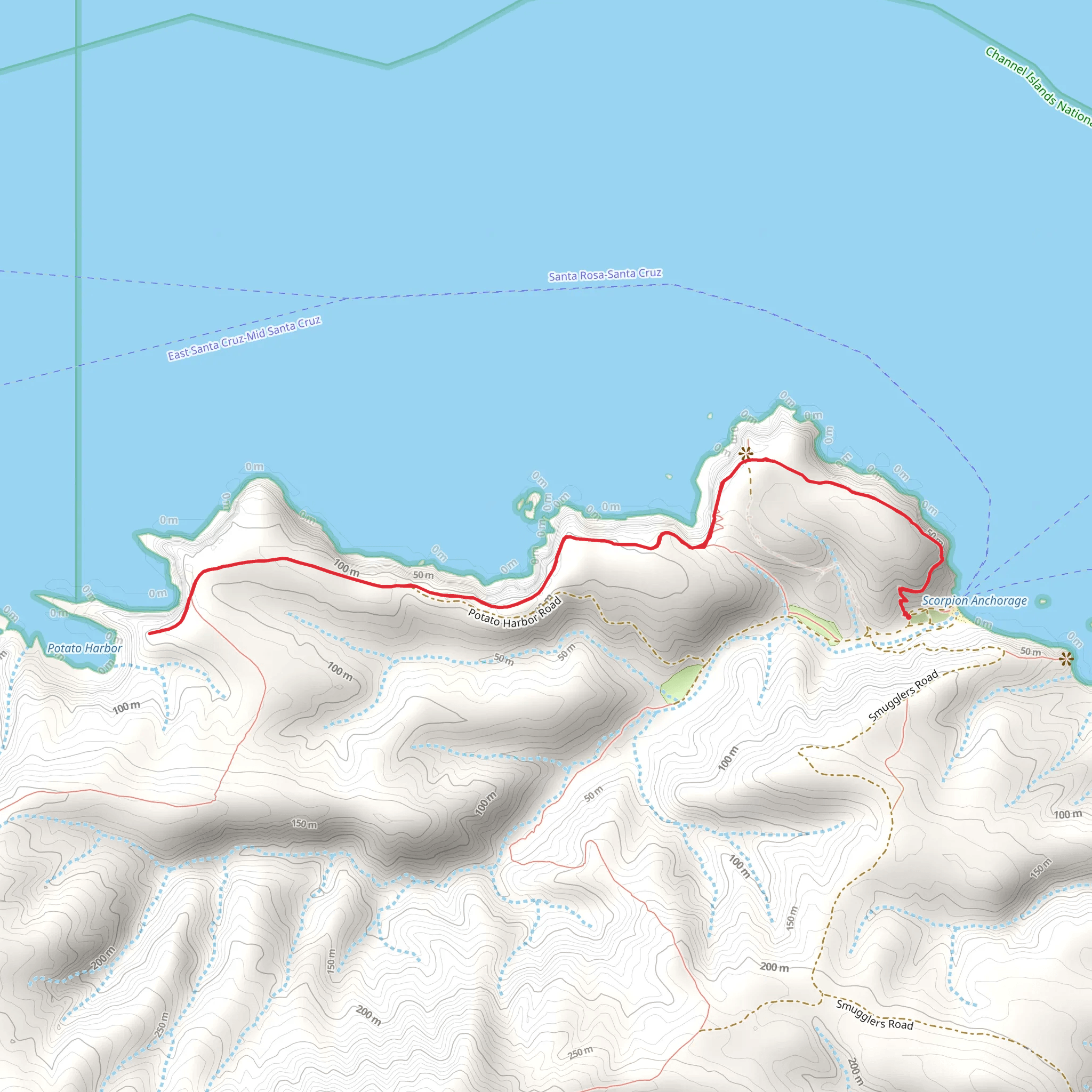 Potato Harbor Trail mobile static map