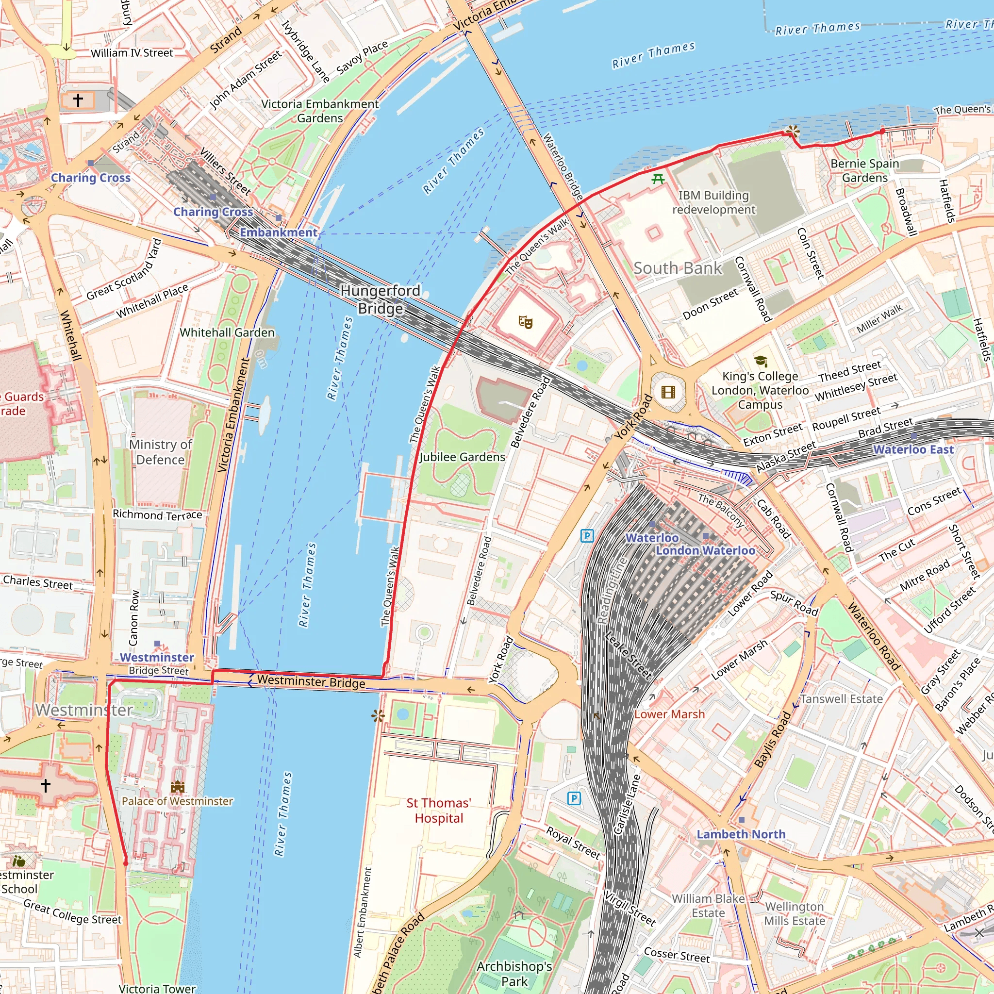 Cromwell Green and River Thames mobile static map
