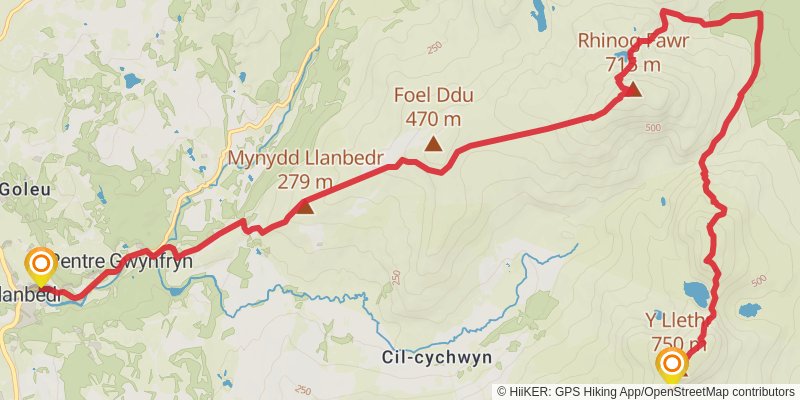 Barmouth Station to Llanbedr via Wales Coast Path stage 2 Map