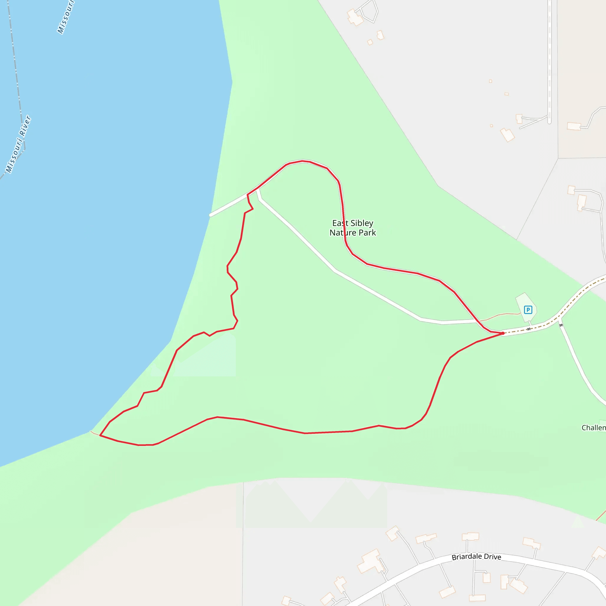 East Sibley Nature Park Loop mobile static map