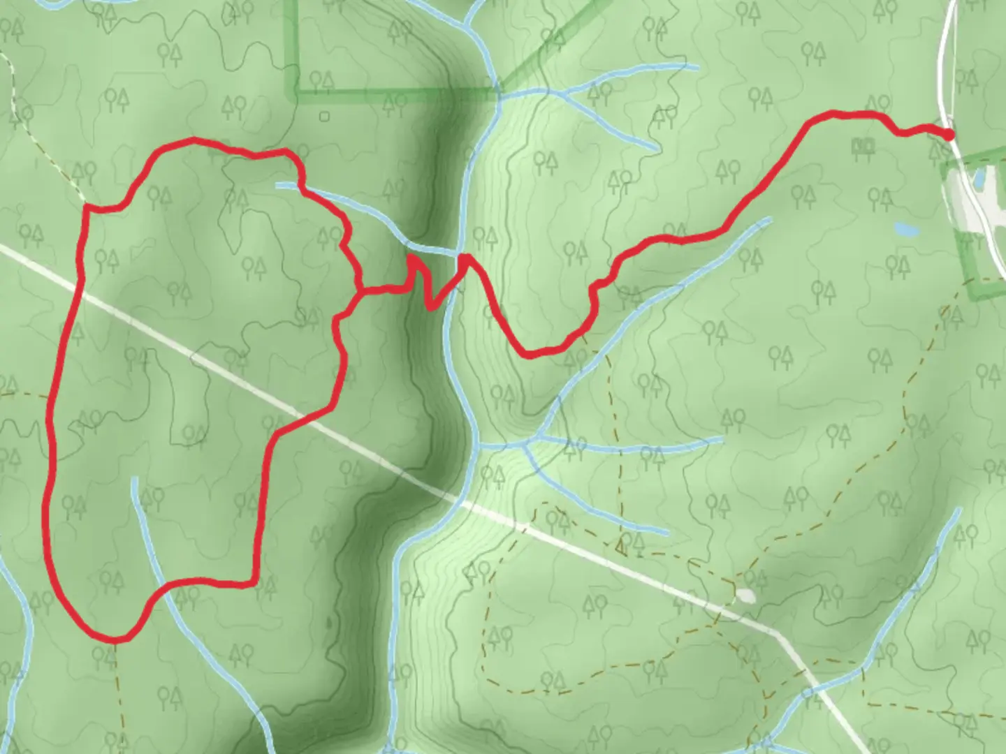 An image depicting the trail Persimmon Loop Trail and its surrounding area.