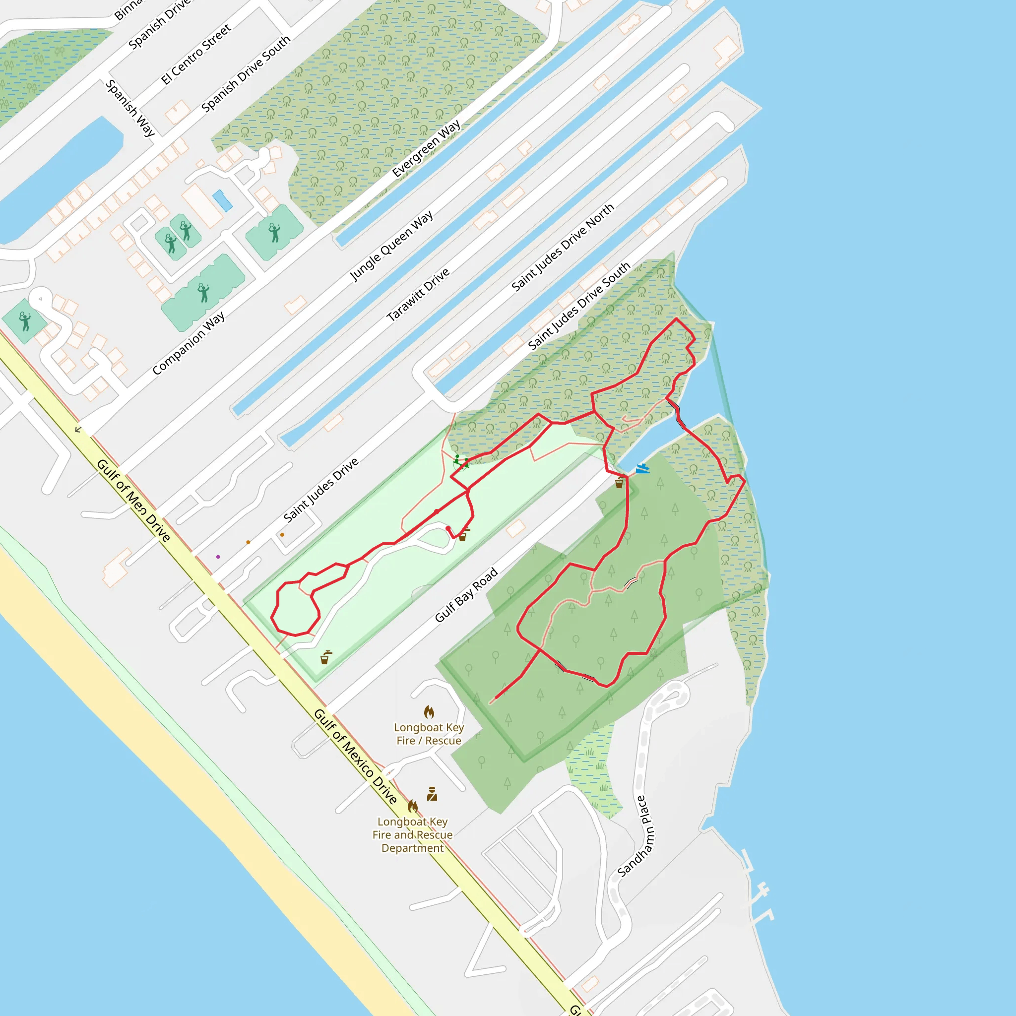 Joan M Durante Community Park Loop mobile static map