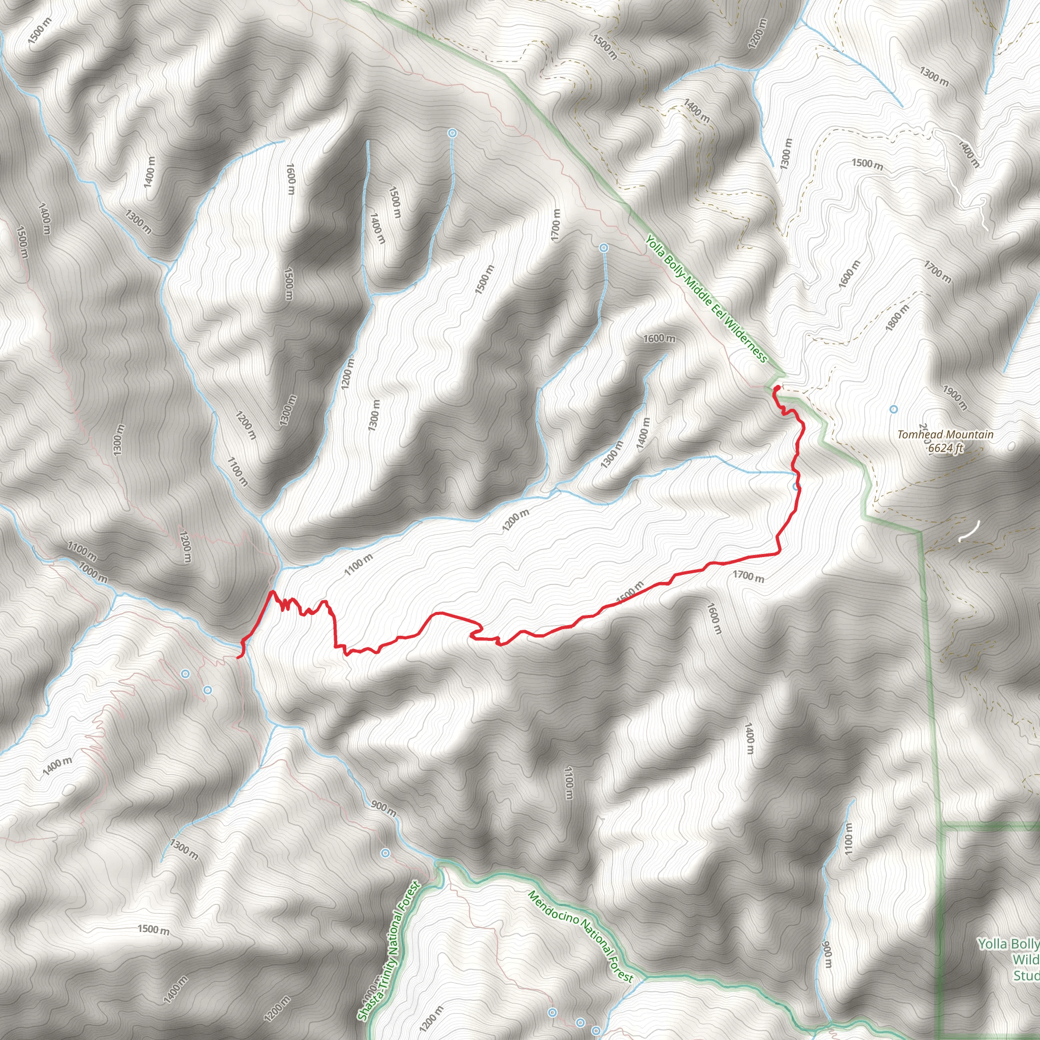 Syd Cabin Ridge Trail mobile static map