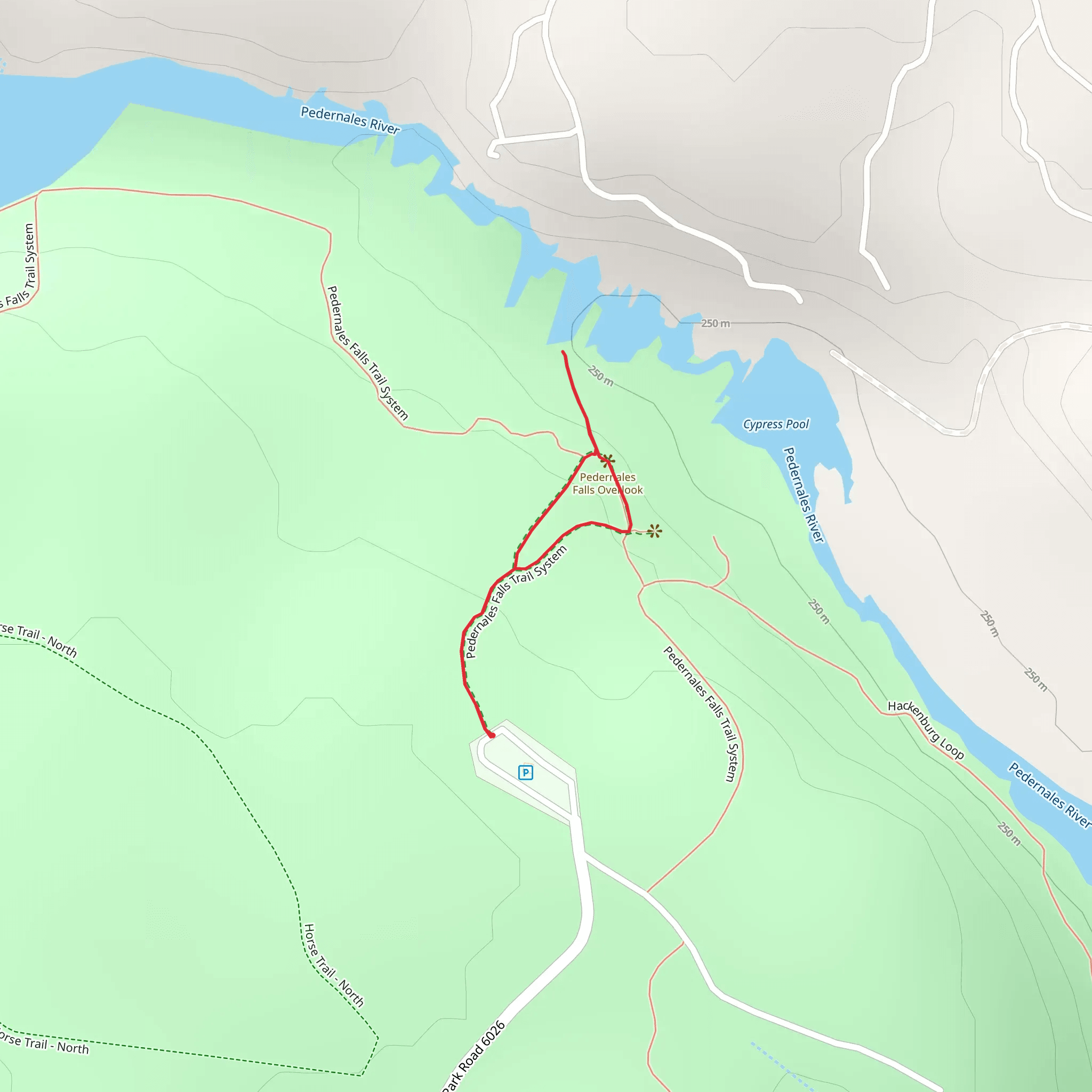 Park Road 6026 to Pedernales River mobile static map