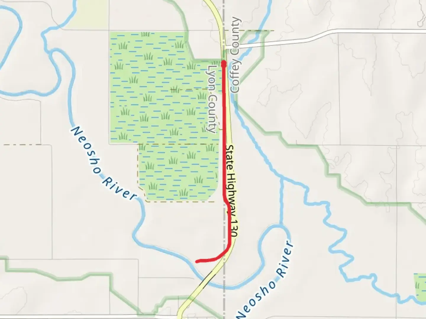 An image depicting the trail Angus Road Walk and its surrounding area.