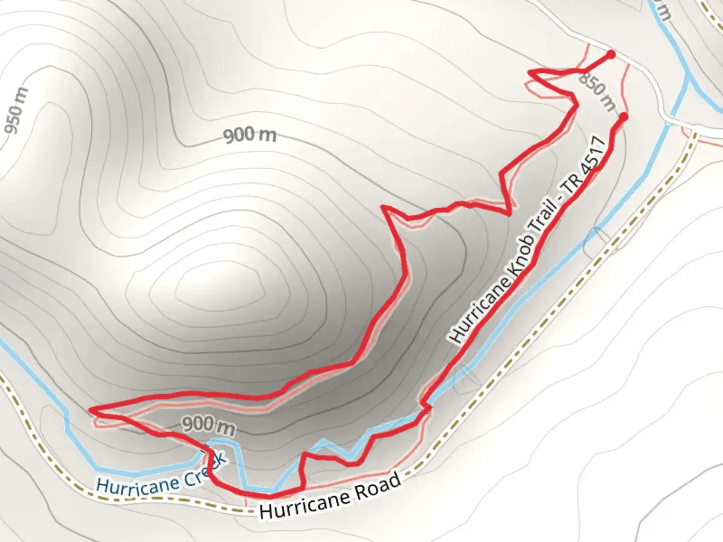 An image depicting the trail Hurricane Knob Trail and its surrounding area.