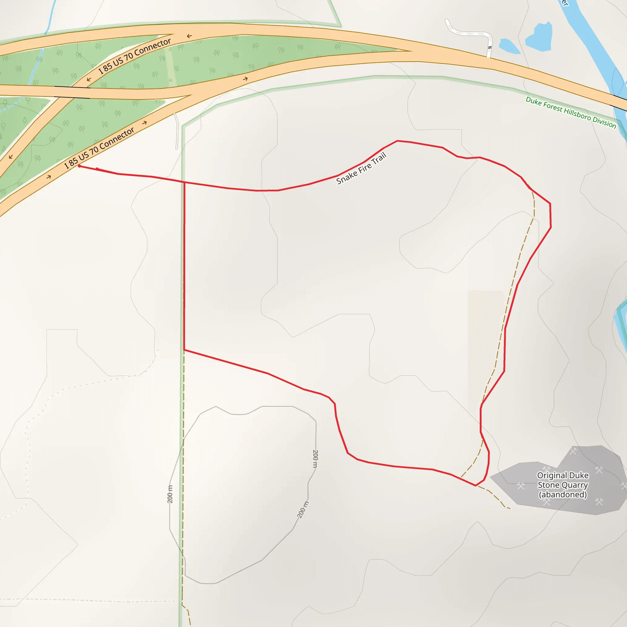 Snake Fire Loop Trail mobile static map