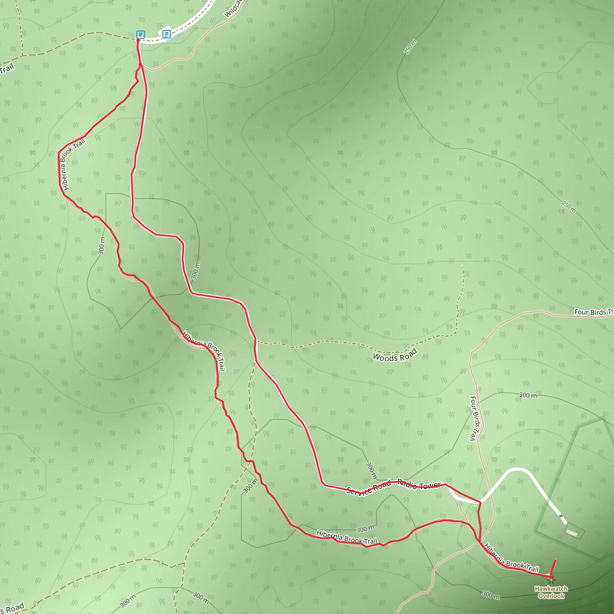 Fly Way Spur Trail - Orange mobile static map