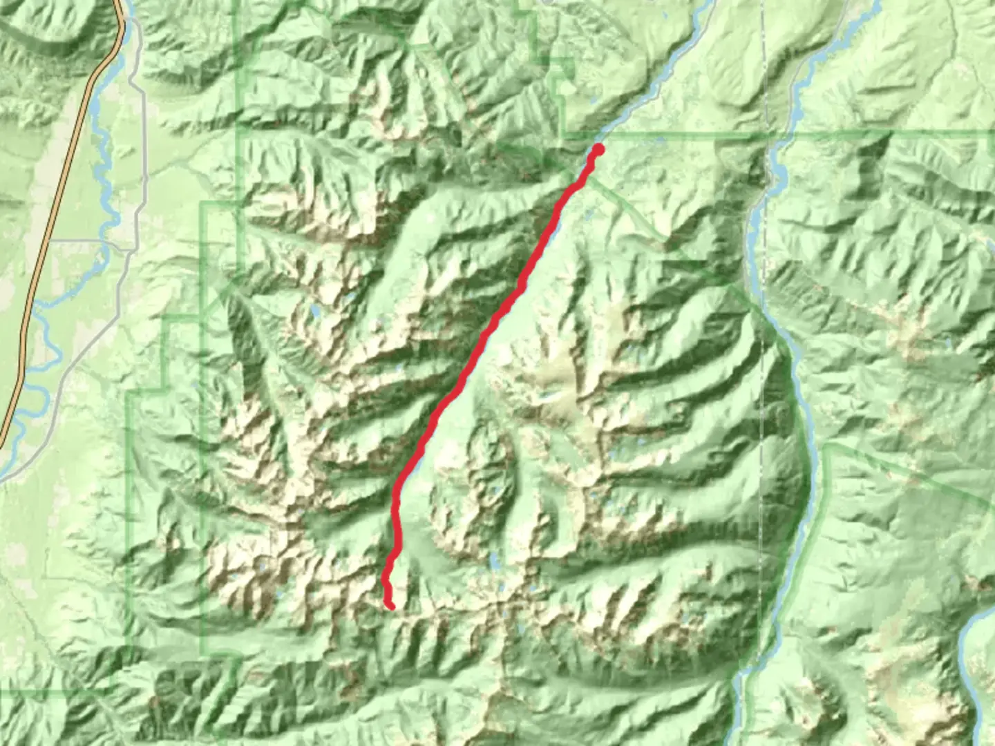 An image depicting the trail West Boulder Trail and its surrounding area.
