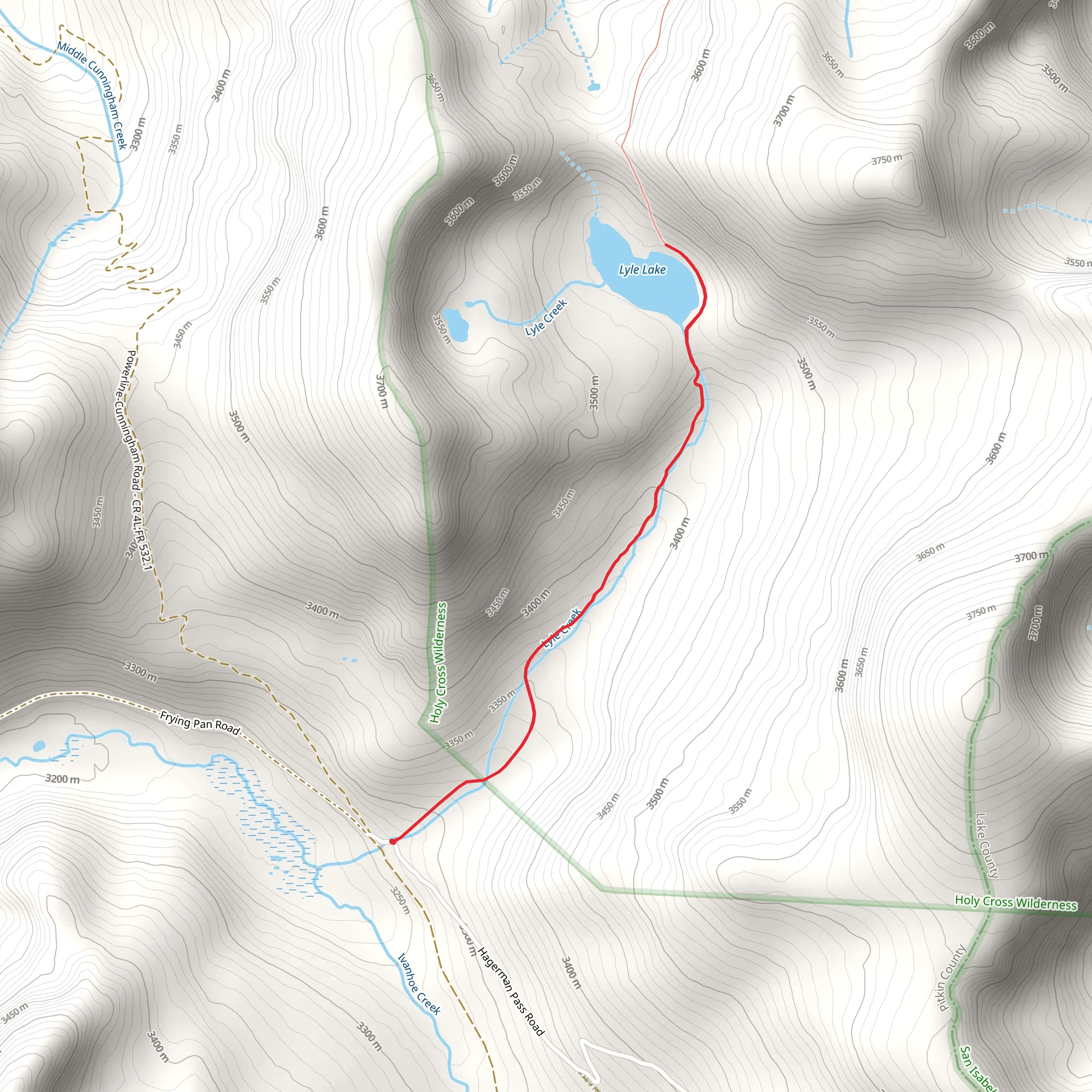 Lyle Lake Trail mobile static map