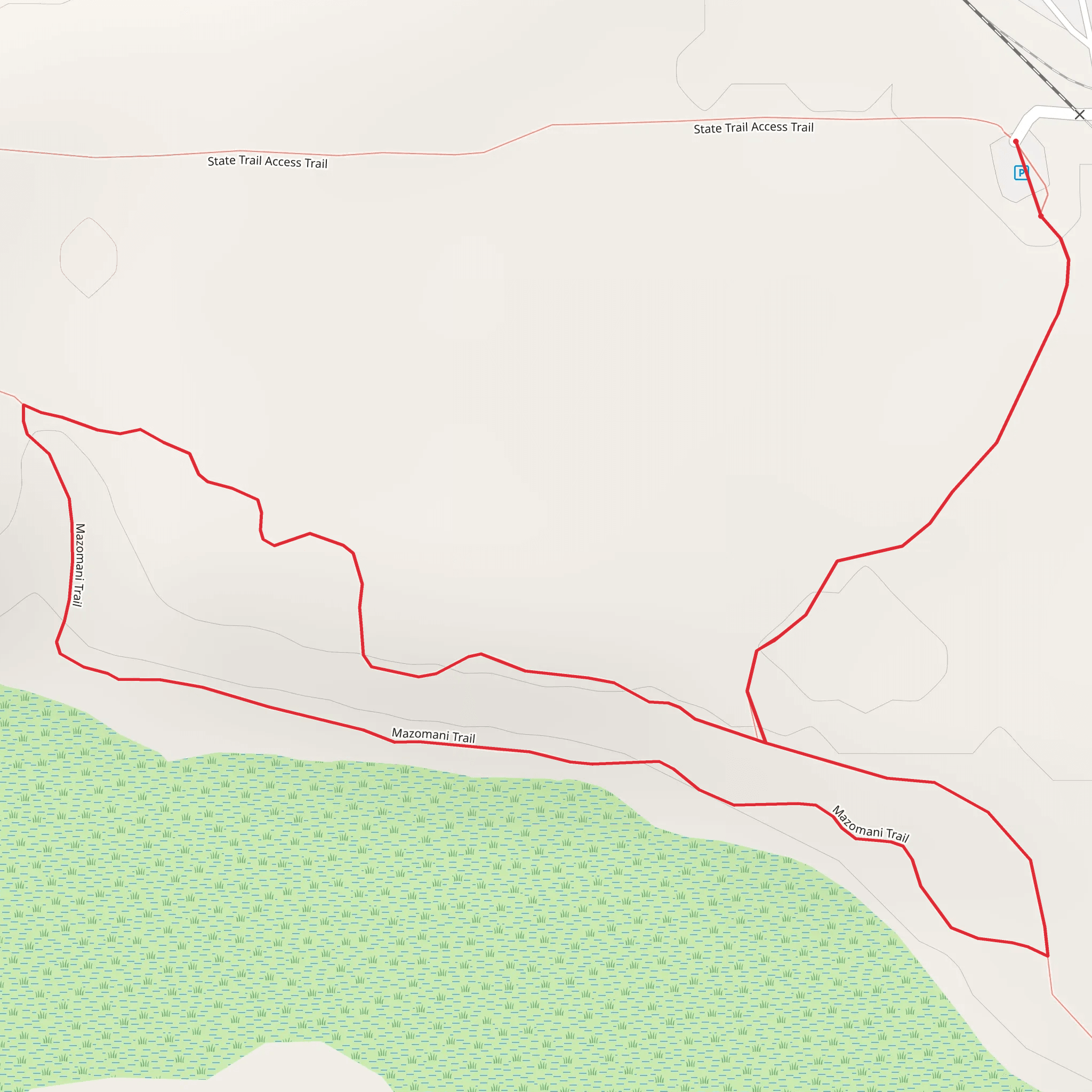Mazomani Loop Trail mobile static map