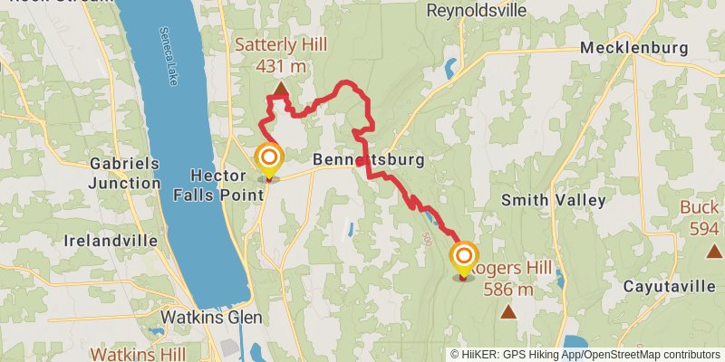 Finger Lakes Trail stage 24 Map