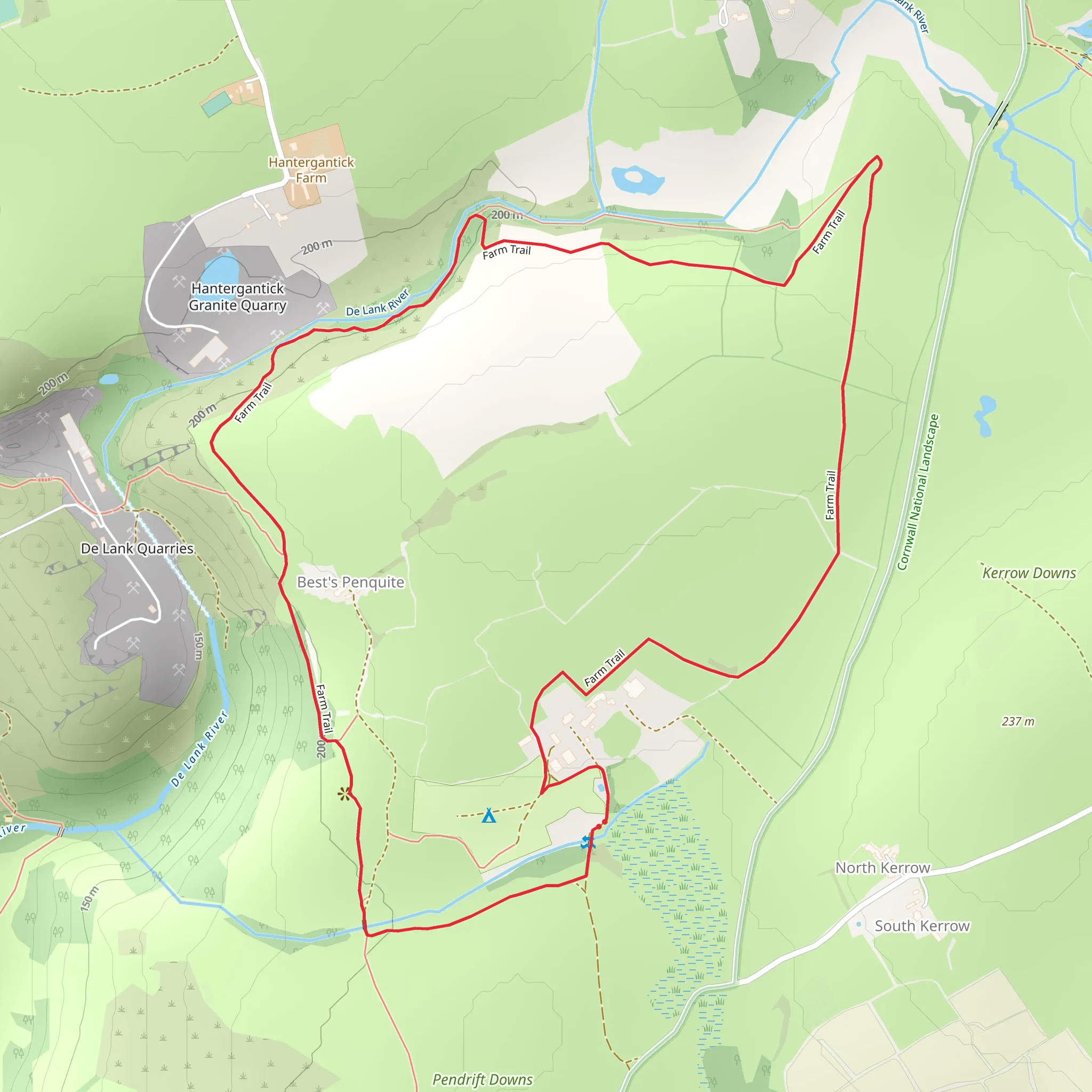 Ryedown Stone and Farm Loop Trail mobile static map