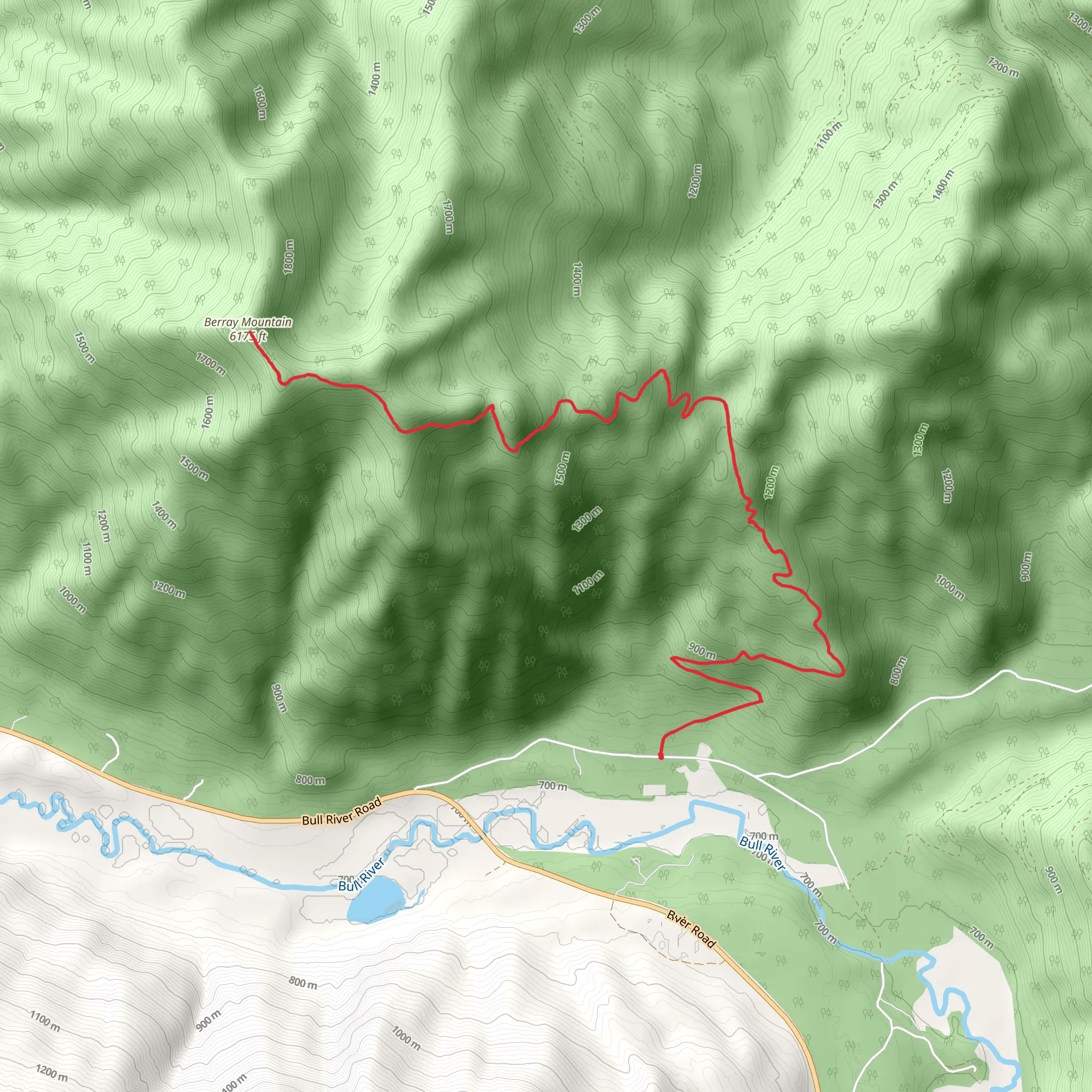 Berray Mountain Trail mobile static map