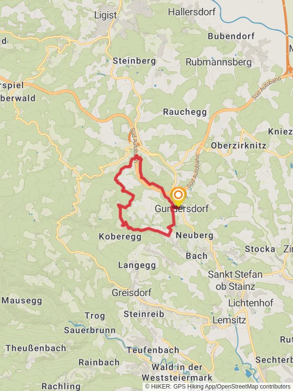 Gundersdorf - Grubberg Loop Trail mobile static map