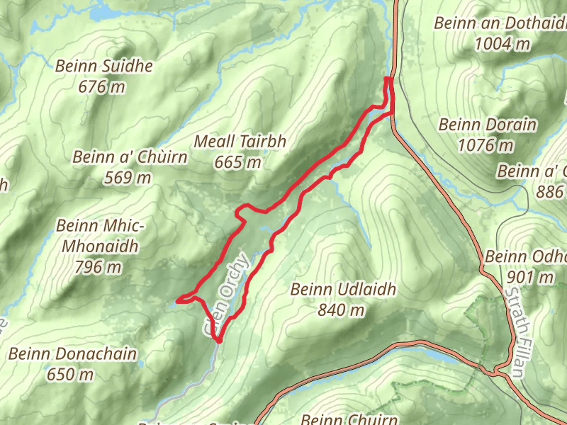 Glen Orchy Loop mobile static map