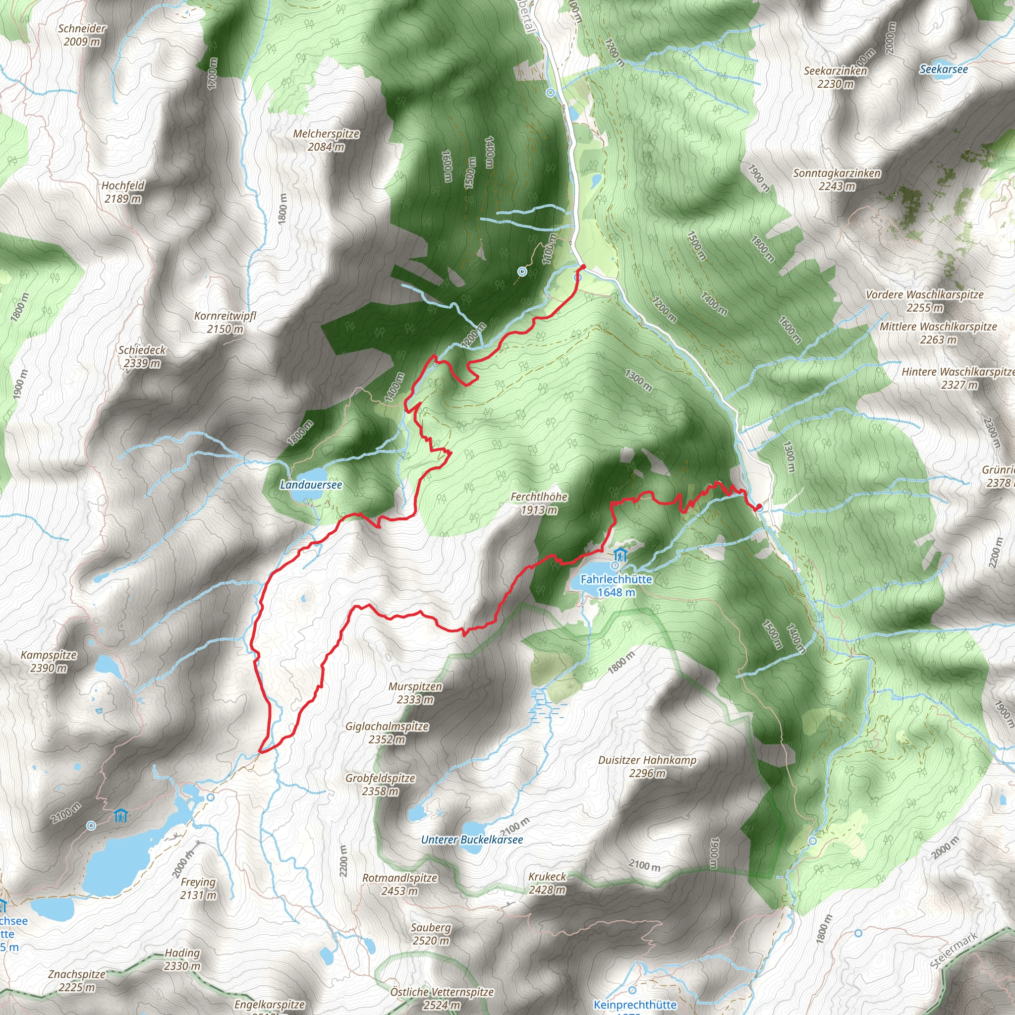 Aussicht and Duisitzkarsee Trail mobile static map