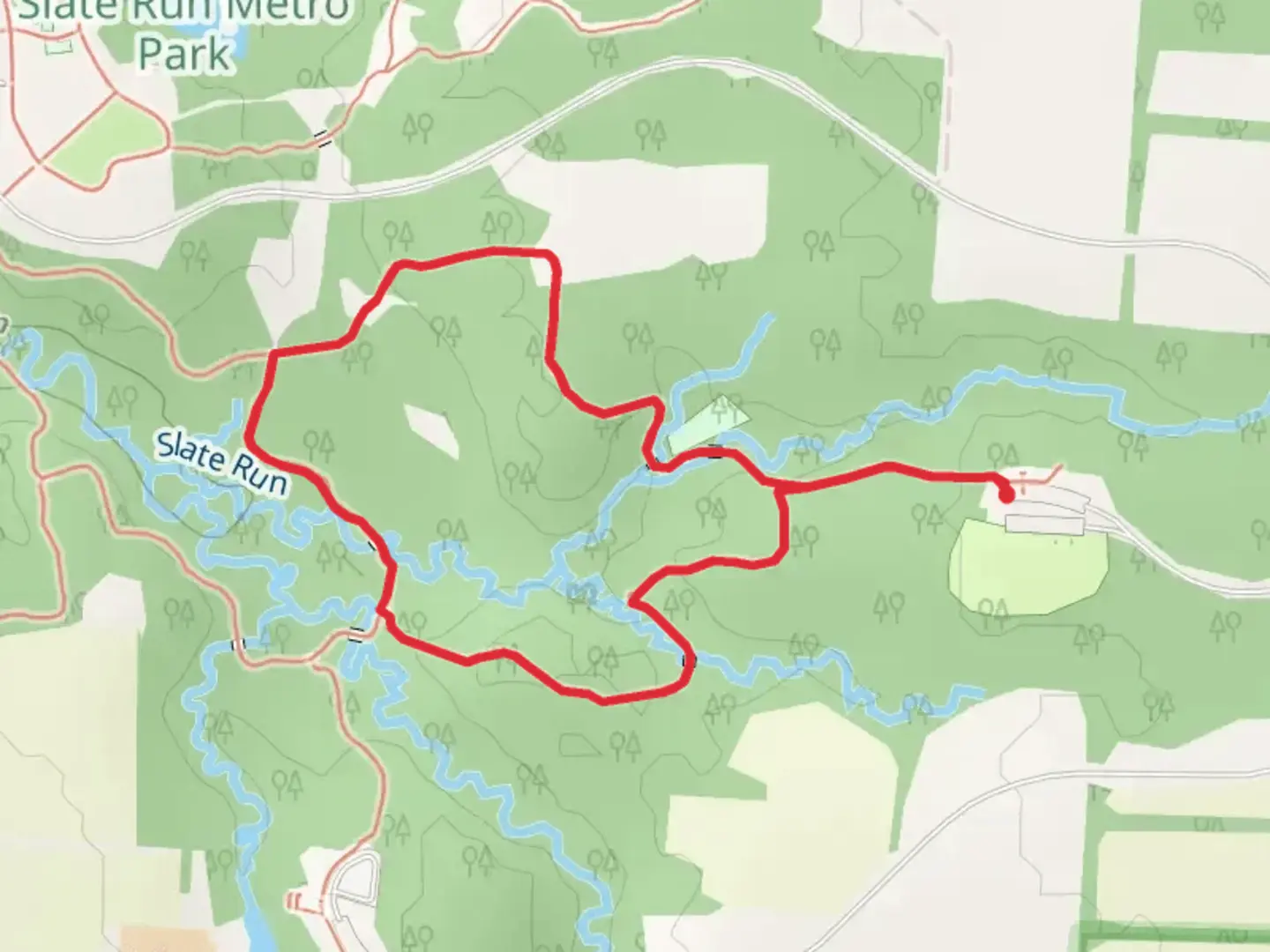 An image depicting the trail Five Oaks Loop Trail and its surrounding area.
