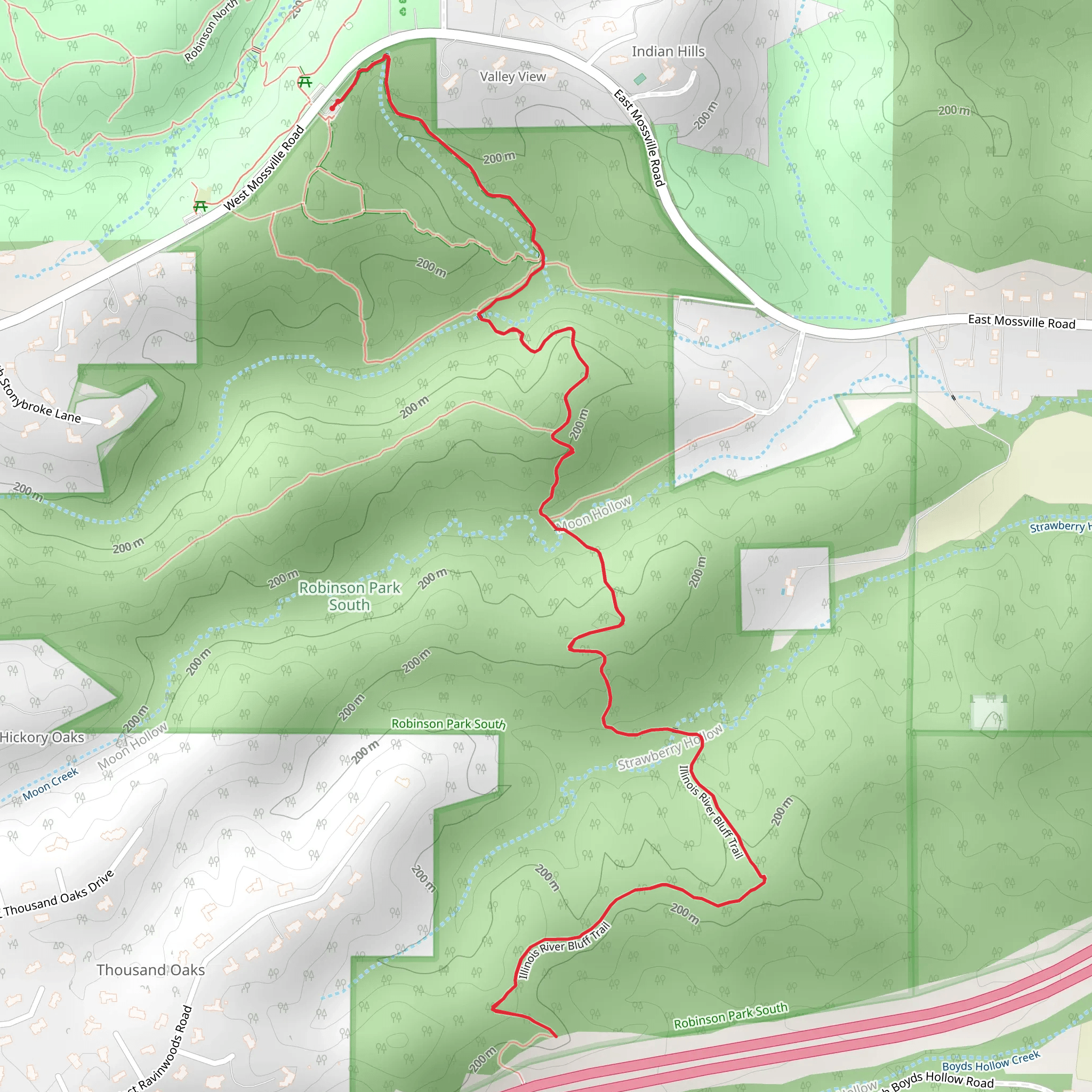 South Robinson Trail mobile static map