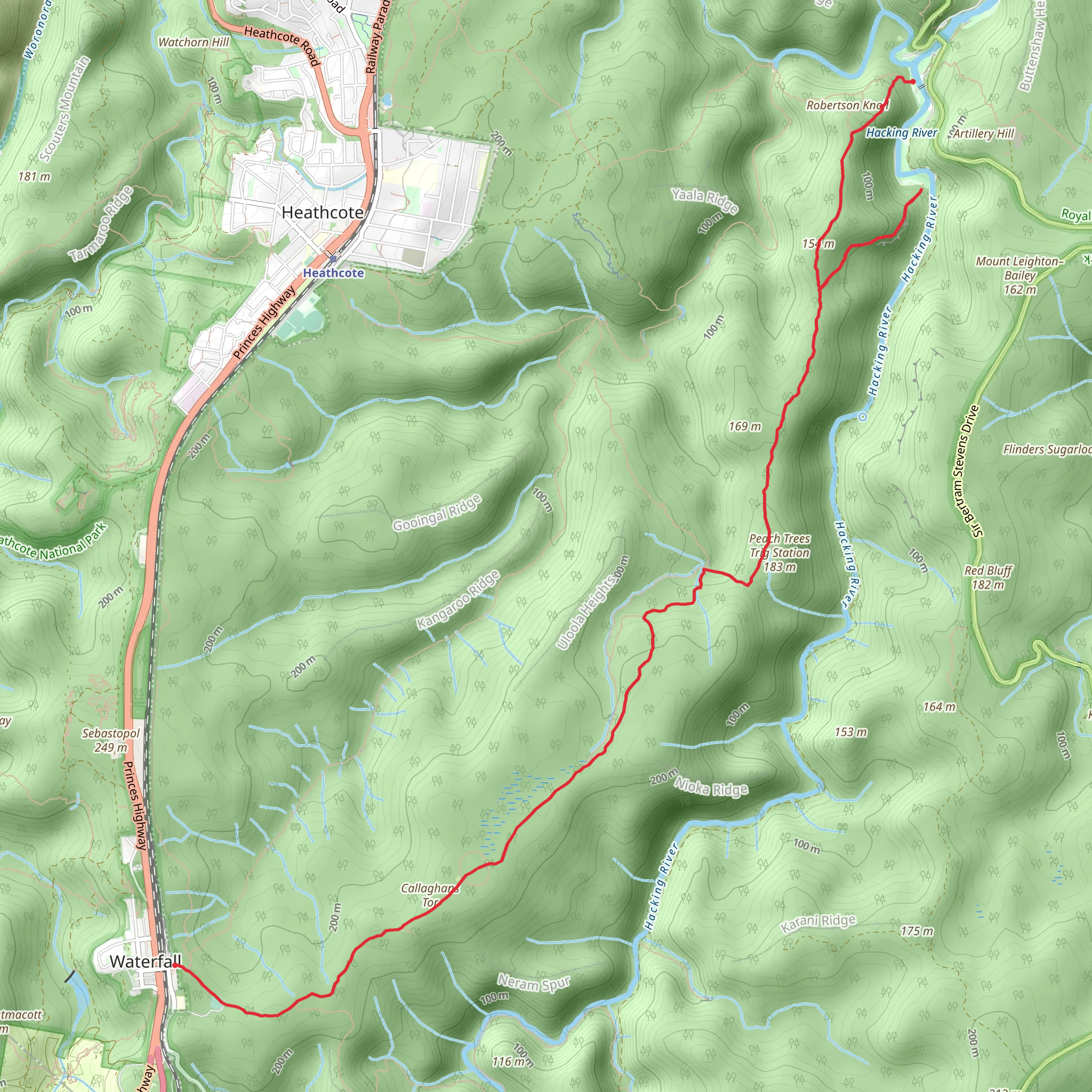Uloola Walking Track mobile static map