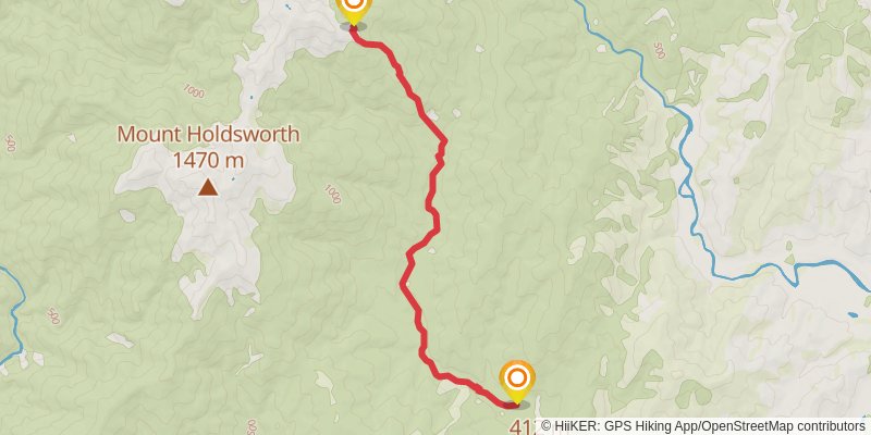 Mt Holdsworth - Jumbo Circuit stage 2 Map