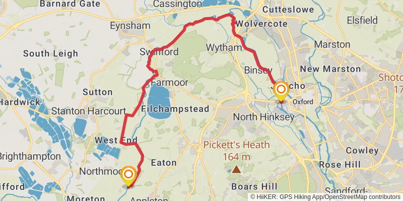 Thames Pilgrim Way stage 2 Map