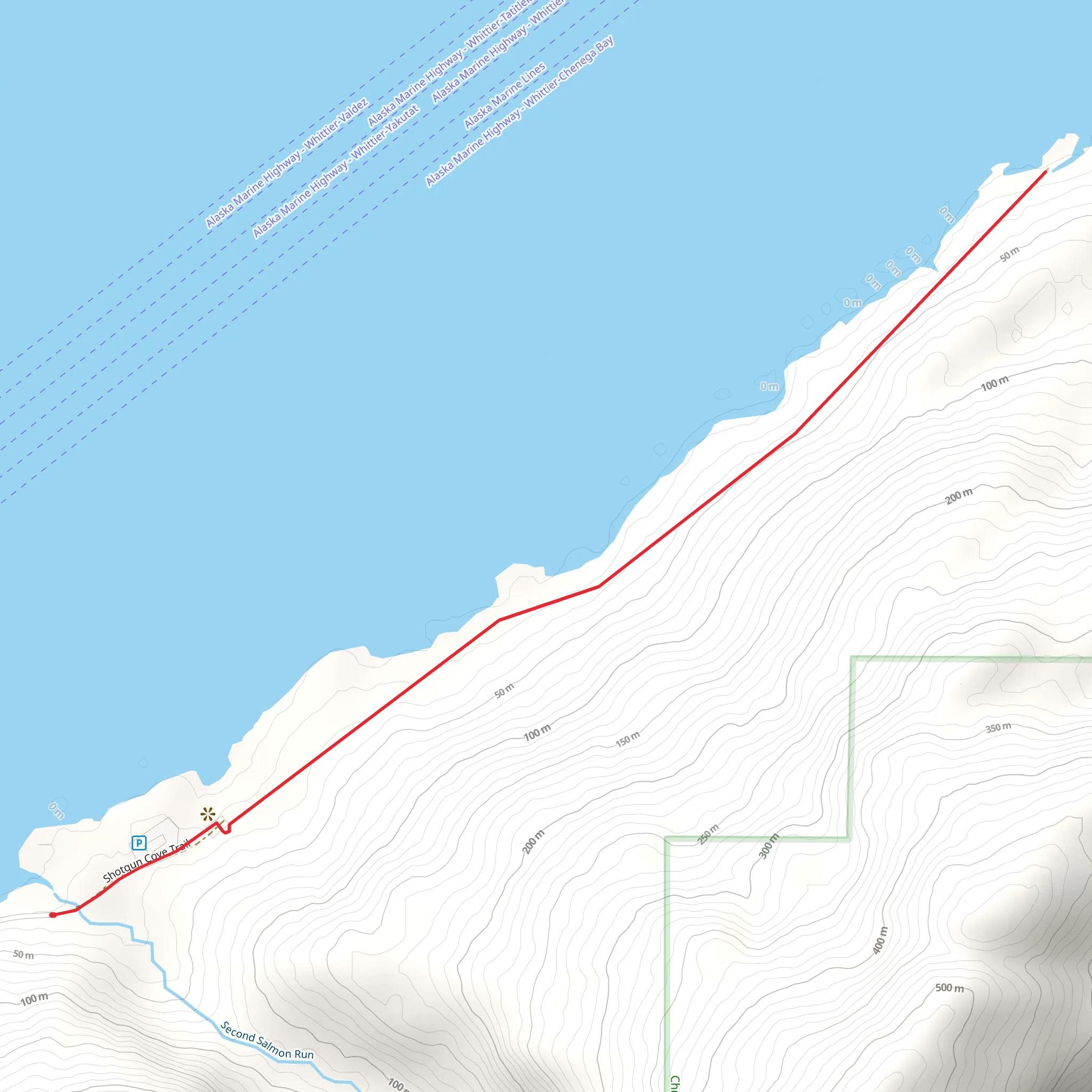 Shotgun Cove Trail mobile static map