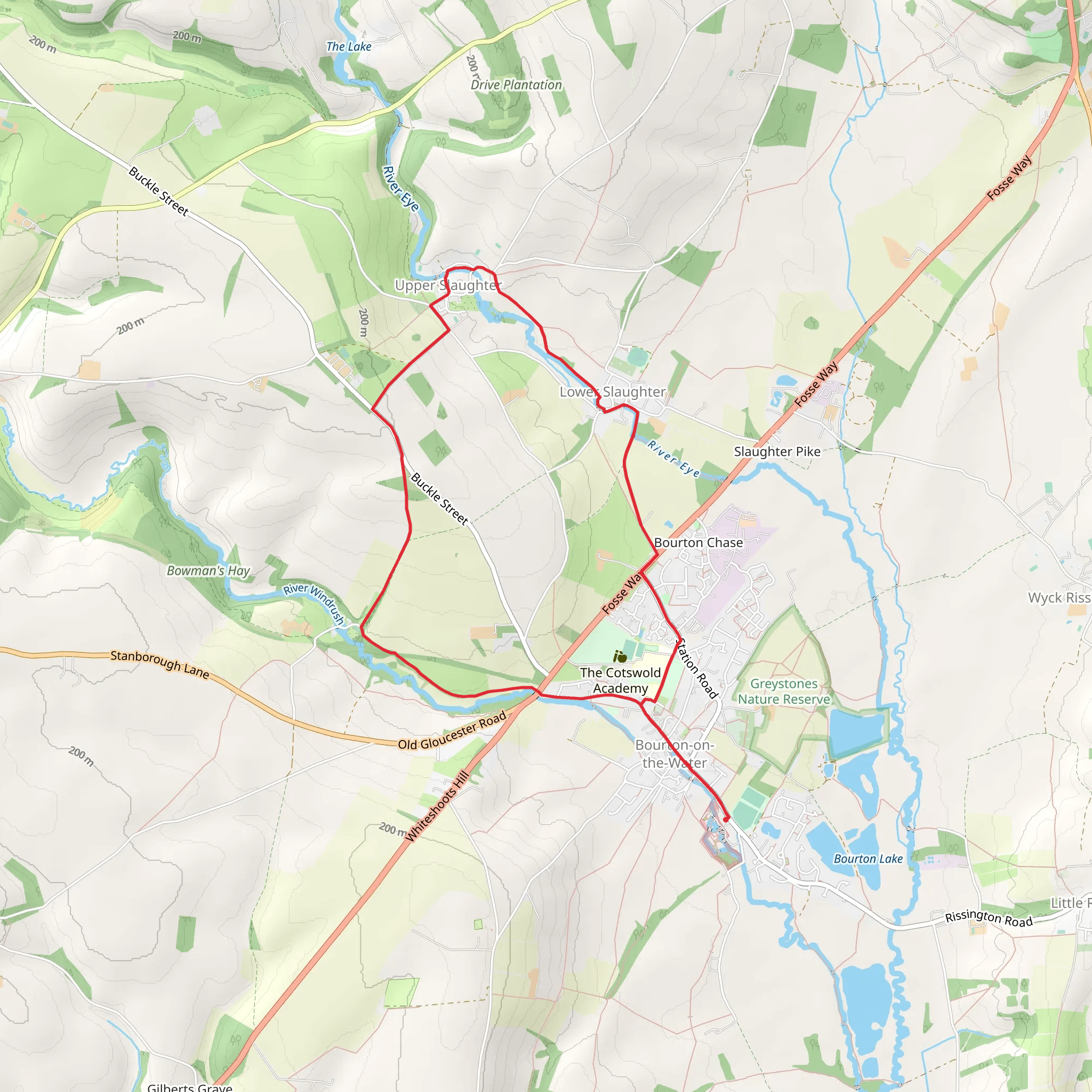 Upper Slaughter Country Park mobile static map