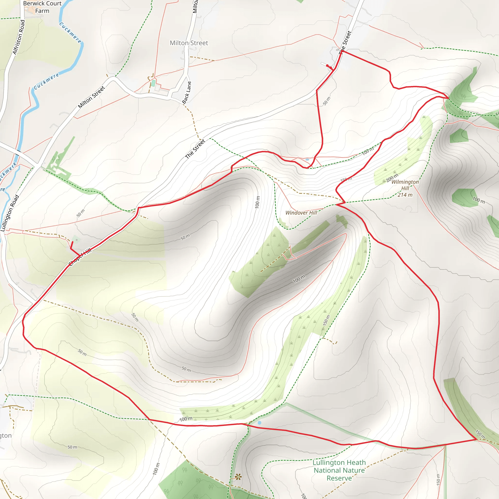 Wilmington Hill and Winchester's Pond Loop mobile static map