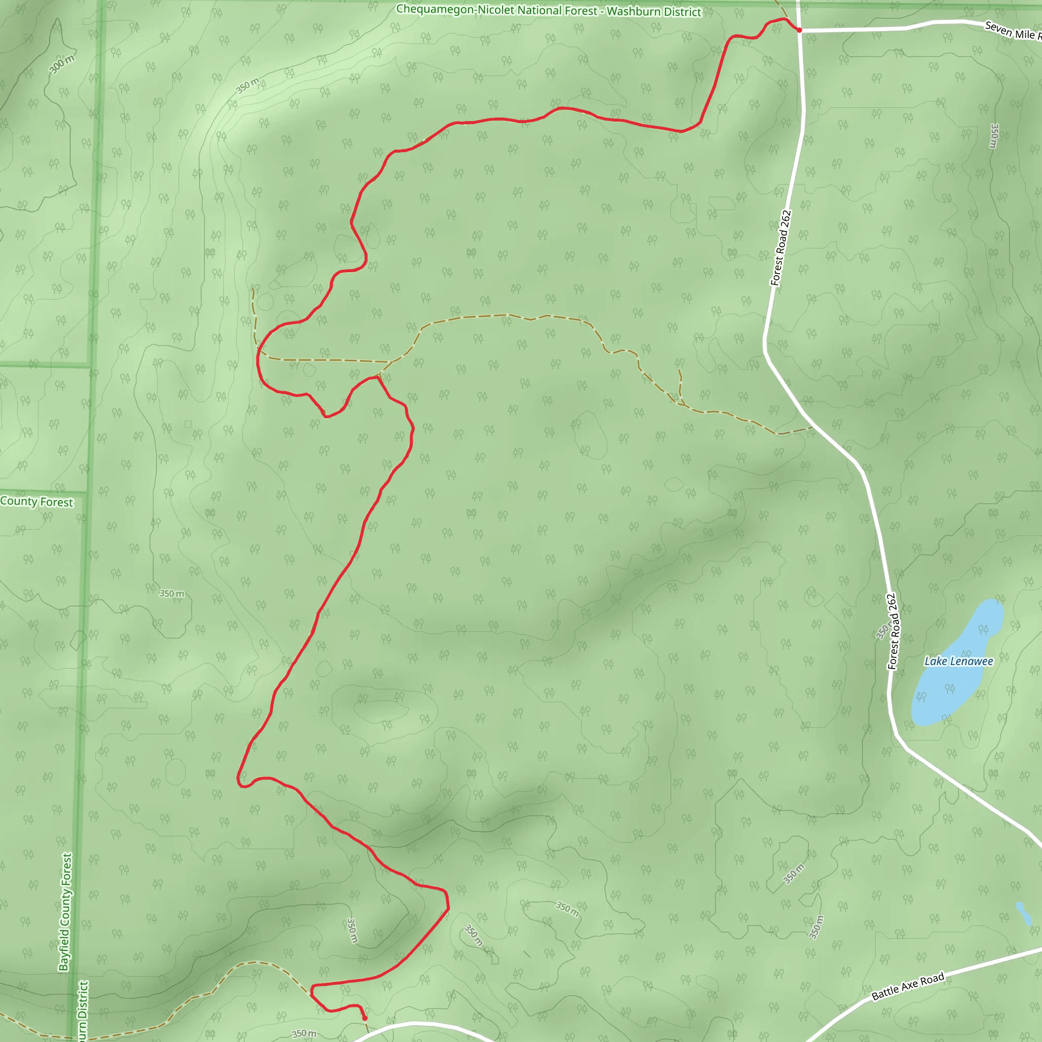 Battleaxe Trail mobile static map